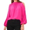 Vince Camuto Women's Cold-Shoulder Slit-Sleeve Top