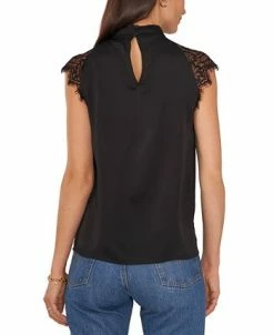Vince Camuto Women's Mock-Neck Lace Cap-Sleeve Blouse -Anne Klein Sales Store 23186160 fpx