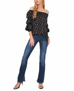 Vince Camuto Women's Printed Off-the-Shoulder Bubble-Sleeve Blouse -Anne Klein Sales Store 23186181 fpx
