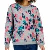 Karen Scott Women's Floral-Print Fleece Sweatshirt, Created For Macy's