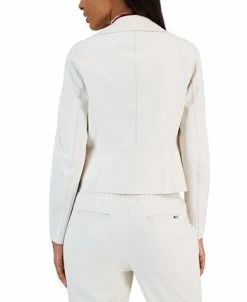 Anne Klein Women's Faux-Leather Zip-Front Moto Jacket -Anne Klein Sales Store 23206683 fpx