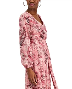 INC International Concepts Women's Printed Long-Sleeve Maxi Dress, Created For Macy's -Anne Klein Sales Store 23219790 fpx