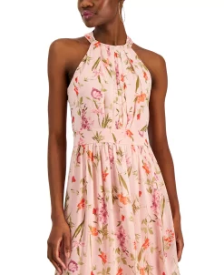INC International Concepts Women's Floral-Print Halter-Neck Maxi Dress, Created For Macy's -Anne Klein Sales Store 23219795 fpx