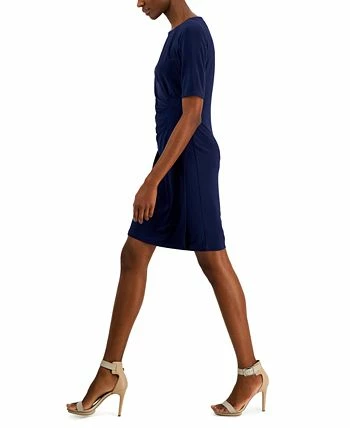 Anne Klein Women's Maryellen Notch-Neck Shift Dress 3 Anne Klein Women's Maryellen Notch-Neck Shift Dress - Image 3