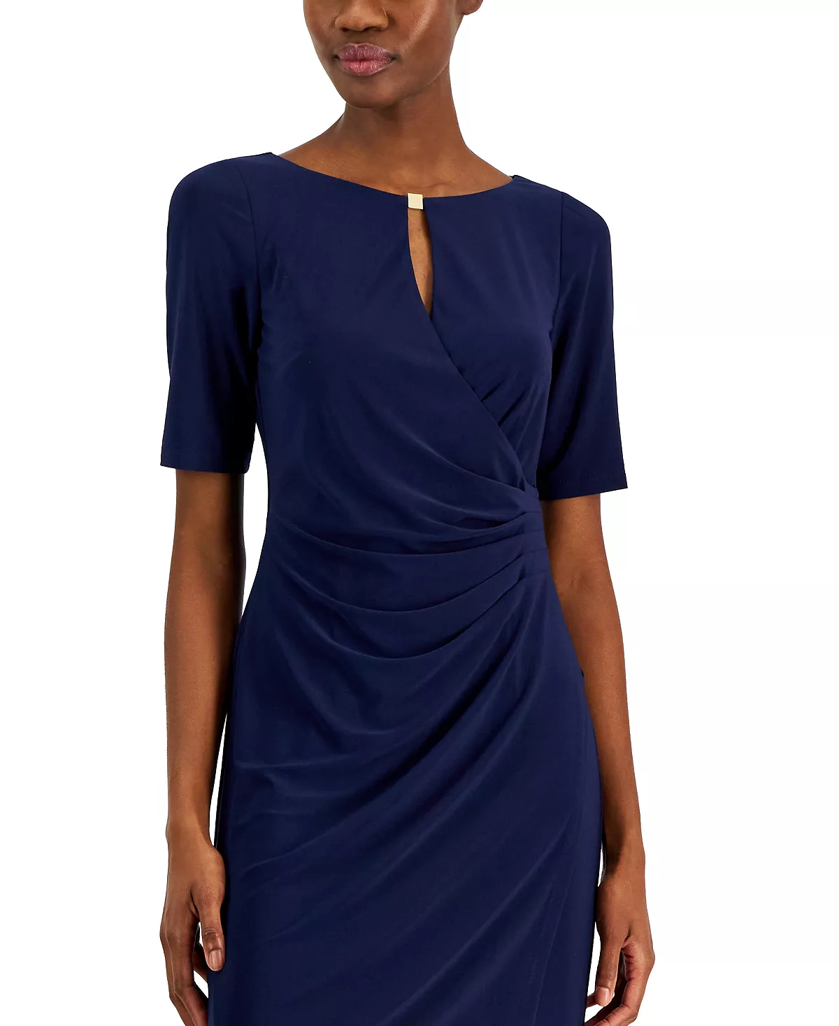 Anne Klein Women's Maryellen Notch-Neck Shift Dress 4 Anne Klein Women's Maryellen Notch-Neck Shift Dress - Image 4
