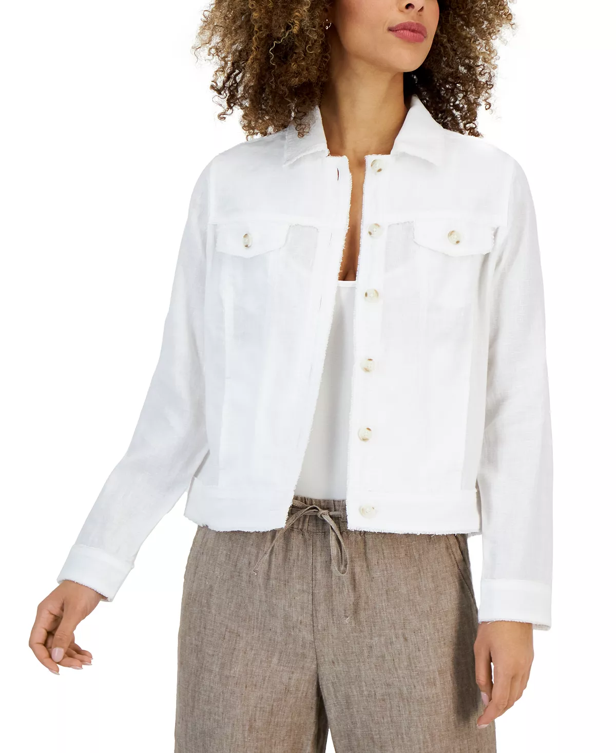 Charter Club Women's Linen Jacket, Created For Macy's 1 Charter Club Women's Linen Jacket, Created For Macy's
