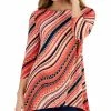JM Collection Women's Diagonal Chain-Print Top, Created For Macy's