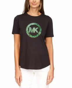 Anne Klein Sales Store 31 Michael Kors Women's Printed Charm-Logo T-Shirt