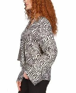Michael Kors Women's Metallic Zebra-Print Tie Top -Anne Klein Sales Store 23261800 fpx