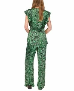 Michael Kors Women's Zebra-Print V-Neck Flounce Blouse -Anne Klein Sales Store 23261930 fpx