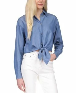Michael Kors Women's Chambray Tie-Front Shirt
