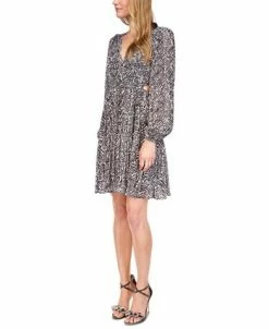 Michael Kors Women's Zebra-Print Cut-Out Dress -Anne Klein Sales Store 23262047 fpx