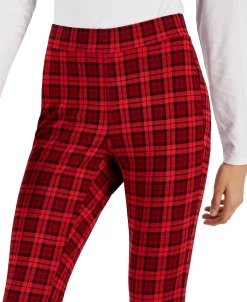 Style & Co Women's Plaid Ponté-Knit Pull-On Pants, Created For Macy's 8 Style & Co Women's Plaid Ponté-Knit Pull-On Pants, Created For Macy's -Anne Klein Sales Store 23273159 fpx