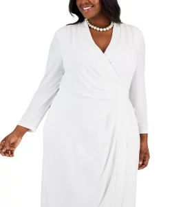 Kasper Colorblocked Faux-Wrap Sheath Dress -Anne Klein Sales Store 23289573 fpx