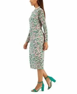 Kasper Women's Side-Pleated Printed Midi Dress -Anne Klein Sales Store 23289605 fpx
