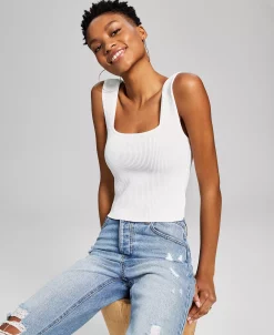 And Now This Women's Sleeveless Square-Neckline Ottoman Top -Anne Klein Sales Store 23304374 fpx