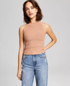 And Now This Women's Sleeveless Mock-Neck Ottoman Top -Anne Klein Sales Store 23304439 fpx