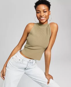 And Now This Women's Sleeveless Mock-Neck Ottoman Top -Anne Klein Sales Store 23304441 fpx