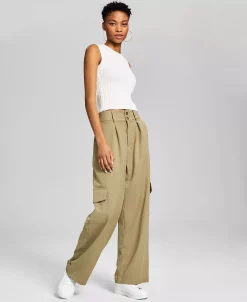 And Now This Women's High-Rise Wide-Leg Cargo Pants -Anne Klein Sales Store 23304471 fpx
