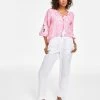 Charter Club Women's Linen Drawstring Pants, Created For Macy's