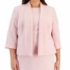 Kasper Plus Size Stretch Crepe Open-Front Jacket