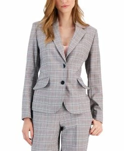 Kasper Women's Plaid Two-Button Notch-Collar Jacket