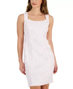 Kasper Women's Jacquard Square-Neck Sleeveless Sheath Dress 10 Kasper Women's Jacquard Square-Neck Sleeveless Sheath Dress -Anne Klein Sales Store 23315144 fpx