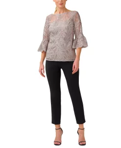 Adrianna Papell SOUTACHE EMBROIDERY TOP -Anne Klein Sales Store 23334423 fpx