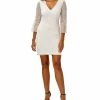 Adrianna Papell Women's Beaded Bell-Sleeve Sheath Dress