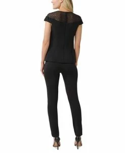 Adrianna Papell Women's Beaded Cap-Sleeve Illusion Top 5 Adrianna Papell Women's Beaded Cap-Sleeve Illusion Top -Anne Klein Sales Store 23334467 fpx