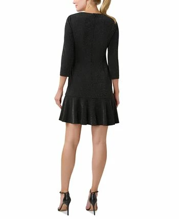 Adrianna Papell Women's Metallic Flounce-Hem Dress 2 Adrianna Papell Women's Metallic Flounce-Hem Dress - Image 2