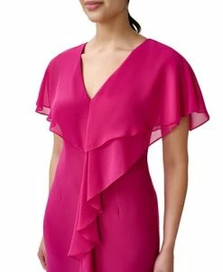 Adrianna Papell Flutter-Sleeve Sheath Dress -Anne Klein Sales Store 23334691 fpx