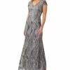 Adrianna Papell Women's Sequined Embroidered Gown
