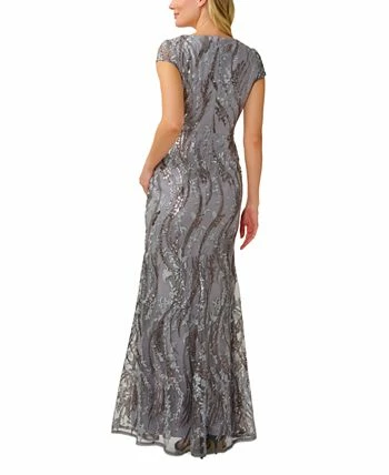 Adrianna Papell Women's Sequined Embroidered Gown 2 Adrianna Papell Women's Sequined Embroidered Gown - Image 2