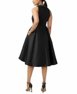 Adrianna Papell Women's Beaded Mikado Fit & Flare Dress 5 Adrianna Papell Women's Beaded Mikado Fit & Flare Dress -Anne Klein Sales Store 23335485 fpx
