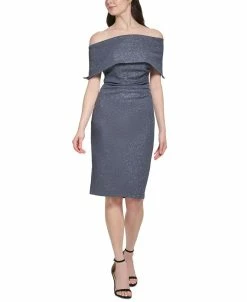 Vince Camuto Women's Off-The-Shoulder Collared Dress