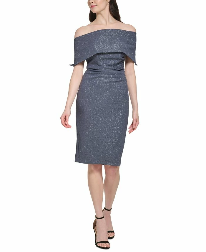 Vince Camuto Women's Off-The-Shoulder Collared Dress 1 Vince Camuto Women's Off-The-Shoulder Collared Dress