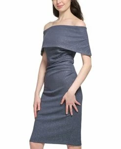 Vince Camuto Women's Off-The-Shoulder Collared Dress 7 Vince Camuto Women's Off-The-Shoulder Collared Dress -Anne Klein Sales Store 23337175 fpx