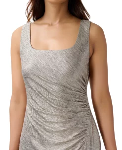 Adrianna Papell Women's Metallic Ruched Square-Neck Gown -Anne Klein Sales Store 23350023 fpx
