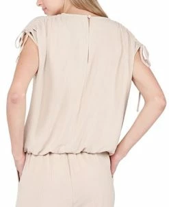 Black Tape Women's Drawstring-Shoulder Elastic Hem Crewneck Top 5 Black Tape Women's Drawstring-Shoulder Elastic Hem Crewneck Top -Anne Klein Sales Store 23351194 fpx