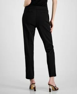 Bar III Women's Button-Detail Mid-Rise Straight-Leg Pants, Created For Macy's 6 Bar III Women's Button-Detail Mid-Rise Straight-Leg Pants, Created For Macy's -Anne Klein Sales Store 23359028 fpx