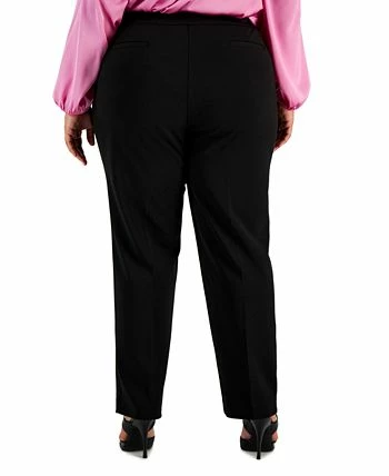 Bar III Plus Size Button-Detail Straight-Leg Pull-On Pants, Created For Macy's 2 Bar III Plus Size Button-Detail Straight-Leg Pull-On Pants, Created For Macy's - Image 2
