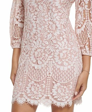 Vince Camuto Women's Lace Blouson-Sleeve Shift Dress 3 Vince Camuto Women's Lace Blouson-Sleeve Shift Dress - Image 3