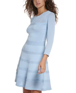 Vince Camuto Women's Pointelle-Trimmed Knit Dress -Anne Klein Sales Store 23360803 fpx