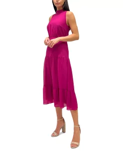 Sam Edelman Women's Mock Neck Tiered-Hem Maxi Dress -Anne Klein Sales Store 23379075 fpx