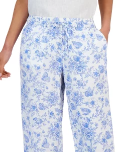 Charter Club Women's Linen Toile Cropped Pants, Created For Macy's -Anne Klein Sales Store 23379545 fpx