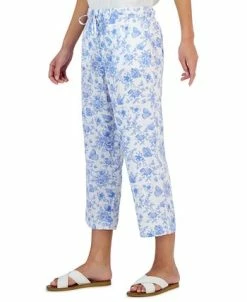 Charter Club Women's Linen Toile Cropped Pants, Created For Macy's -Anne Klein Sales Store 23380014 fpx