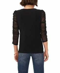 Vince Camuto Women's Ruched Sleeve Top -Anne Klein Sales Store 23381302 fpx