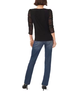 Vince Camuto Women's Ruched Sleeve Top -Anne Klein Sales Store 23381304 fpx