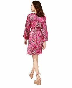 INC International Concepts Women's Paisley V-Neck Dress, Created For Macy's -Anne Klein Sales Store 23440144 fpx
